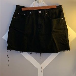 H&M black jean skirt